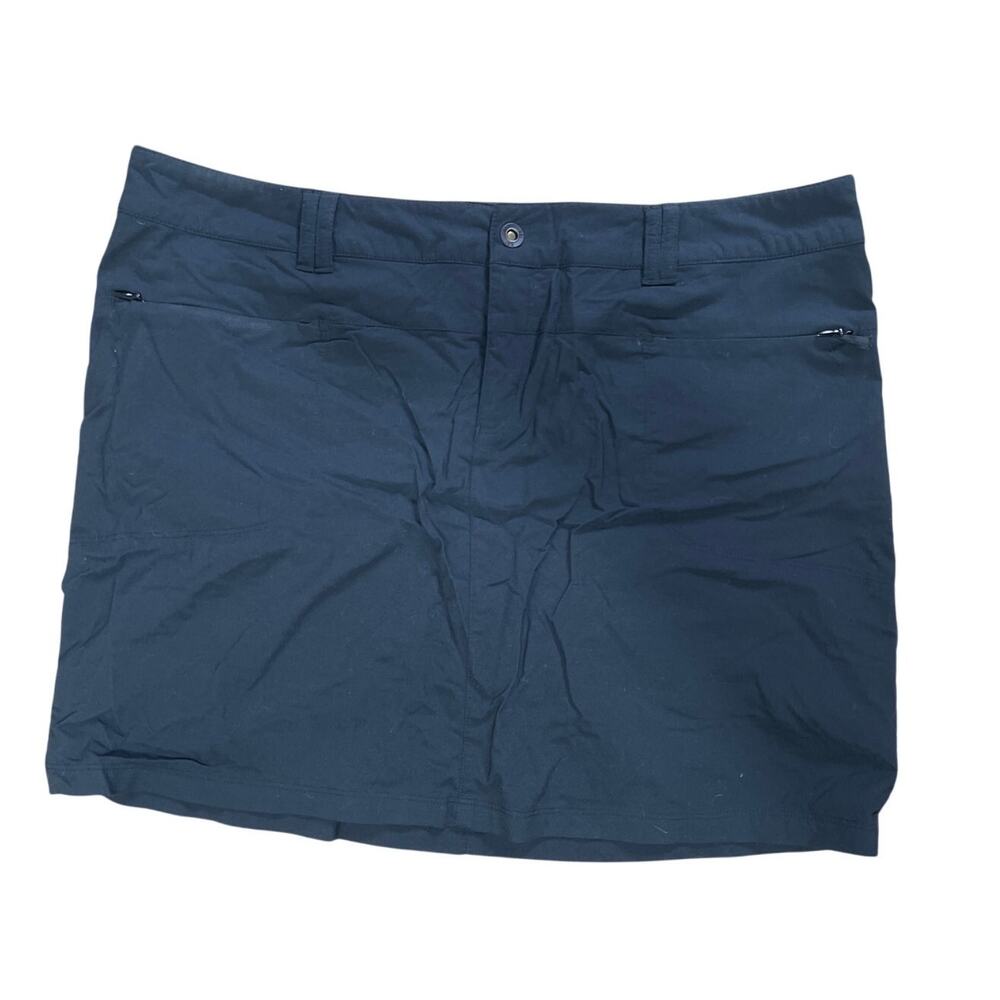 Eddie Bauer Adventure Skort Skirt Athletic Stretch Lined Women Size 16 Black